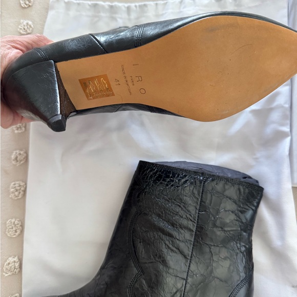 Black Leather Ankle Boots - Picture 7 of 7